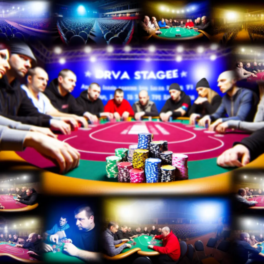 Akcja przy stole pokerowym w trakcie wydarzenia w Drava Stage